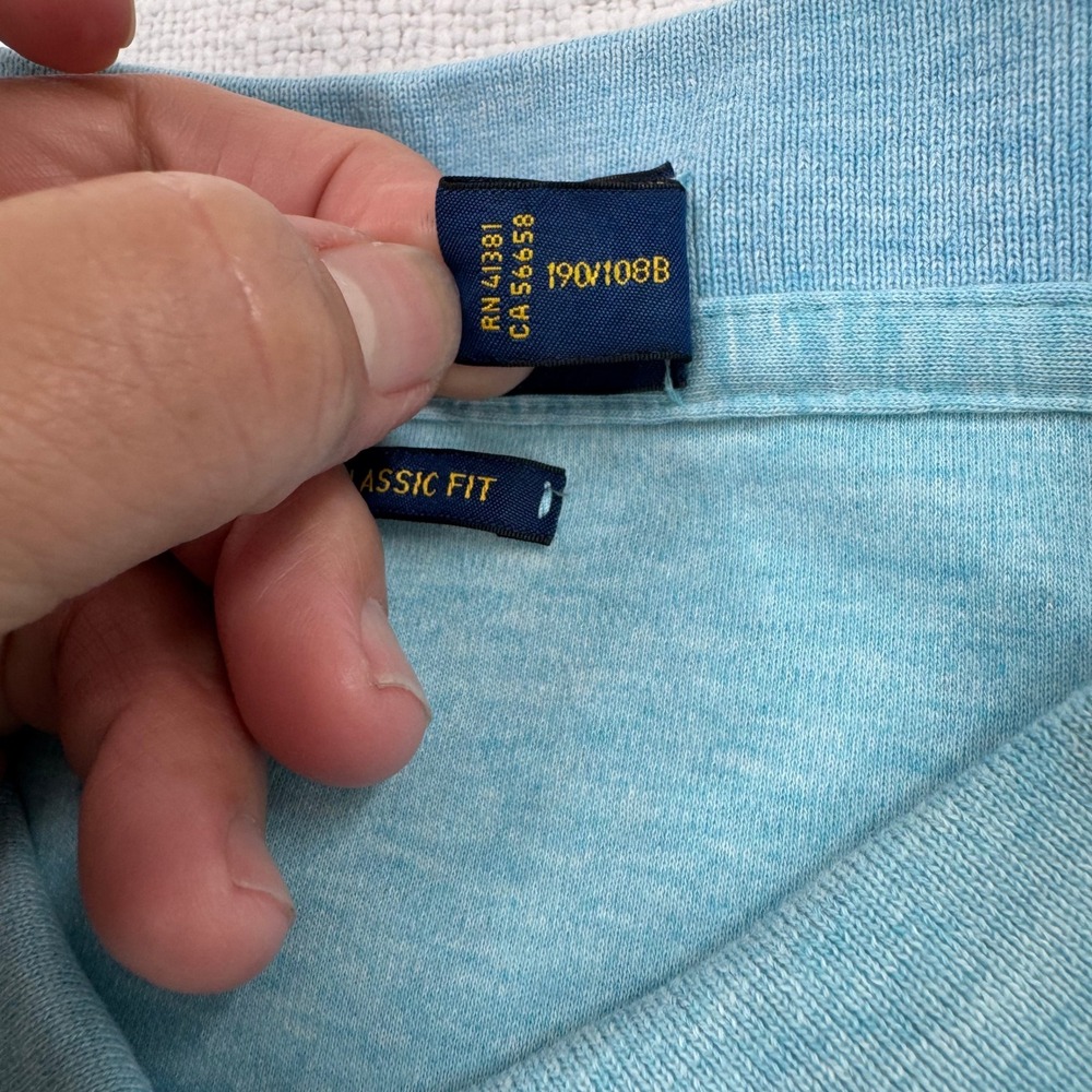 Polo Ralph Lauren Shirt Men XXL Heather Blue Big Pony Classic Fit Soft Cotton - Picture 4 of 9
